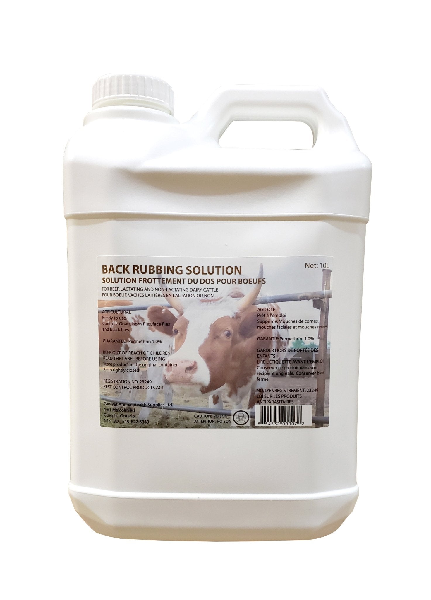 Beef and dairy cattle Back Rubbing Solution Permethrin 10L - rodenticidecanada.comAnimals & Pet Suppliesrodenticidecanada.com7459555796990677 - 010