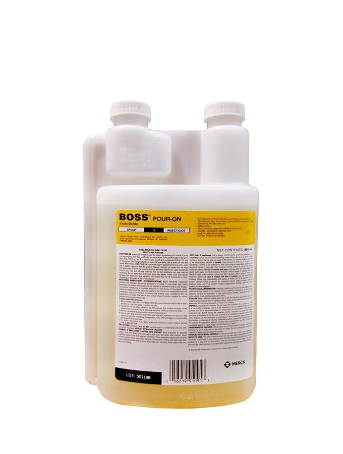 Boss Lice Control Permethrin biting lice, sucking lice, horn flies, Rocky Mountain Wood Ticks, and sheep lice/sheep 900ml - rodenticidecanada.comPestrodenticidecanada.com7449742243376027 - 080