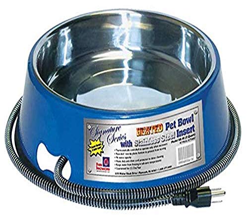 Farm Innovators Model SB - 40 3 - Quart Heated Pet Bowl with Stainless Steel Bowl Insert, Blue, 40 - Watt - rodenticidecanada.comPET_SUPPLIESrodenticidecanada.com4.74912E+12KAN - D28 - SB40