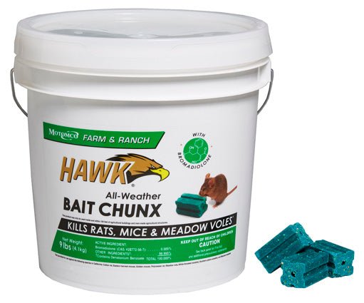 Hawk All - Weather Bait Chunx 9lb/4.1kg - rodenticidecanada.combait chunxrodenticidecanada.com7458088803991hawk4.1kg - 065 - 506