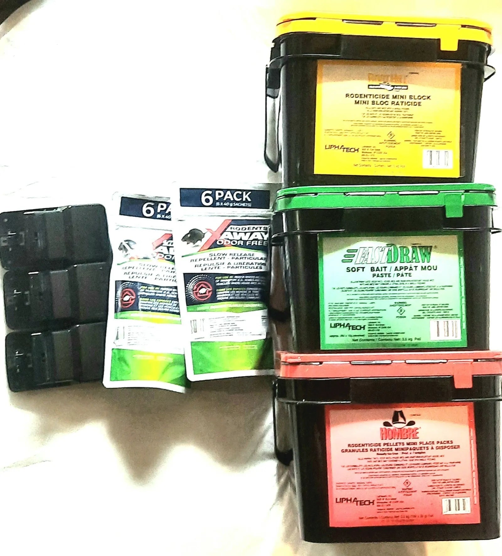 Rodent bait pail and pellets Value Pack 2x rodents away odor free and 3x rat traps - rodenticidecanada.comrat bait and trapsrodenticidecanada.com6048055124290VP - raticide repellent trap
