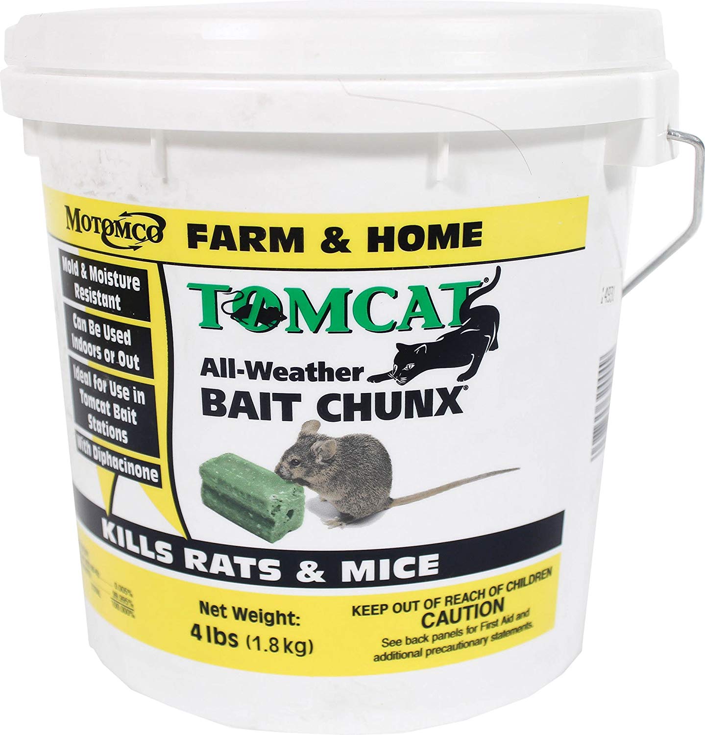 Motomco Rodent Tomcat All Weather 18lb/8.2kg Valuepack - rodenticidecanada.comPestrodenticidecanada.com8509549041052Tomcat - 4.1kg
