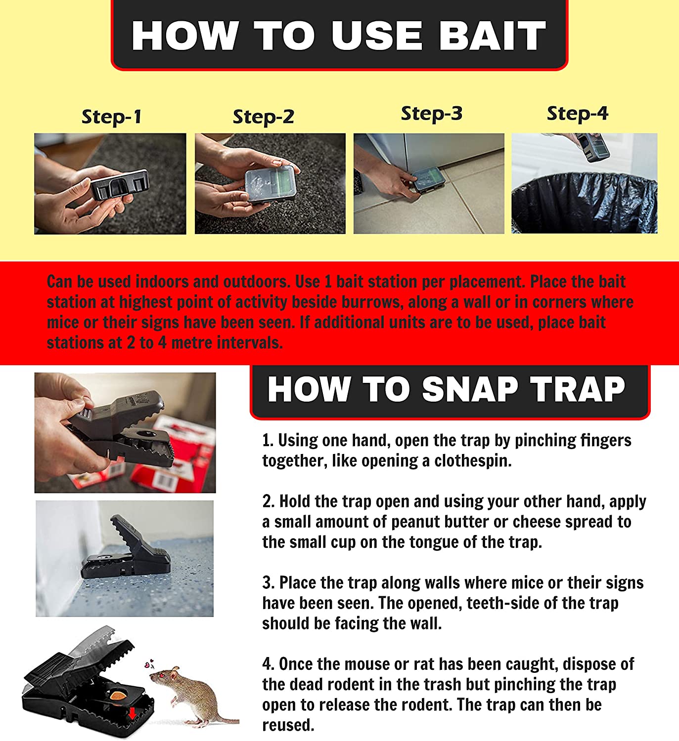 Mouse Rodent Rat Poison Trap Killer - Child and Dog Resistant - Disposable 4 pack stations - rodenticidecanada.comPestrodenticidecanada.com739601287847mouse - killer - disposable -