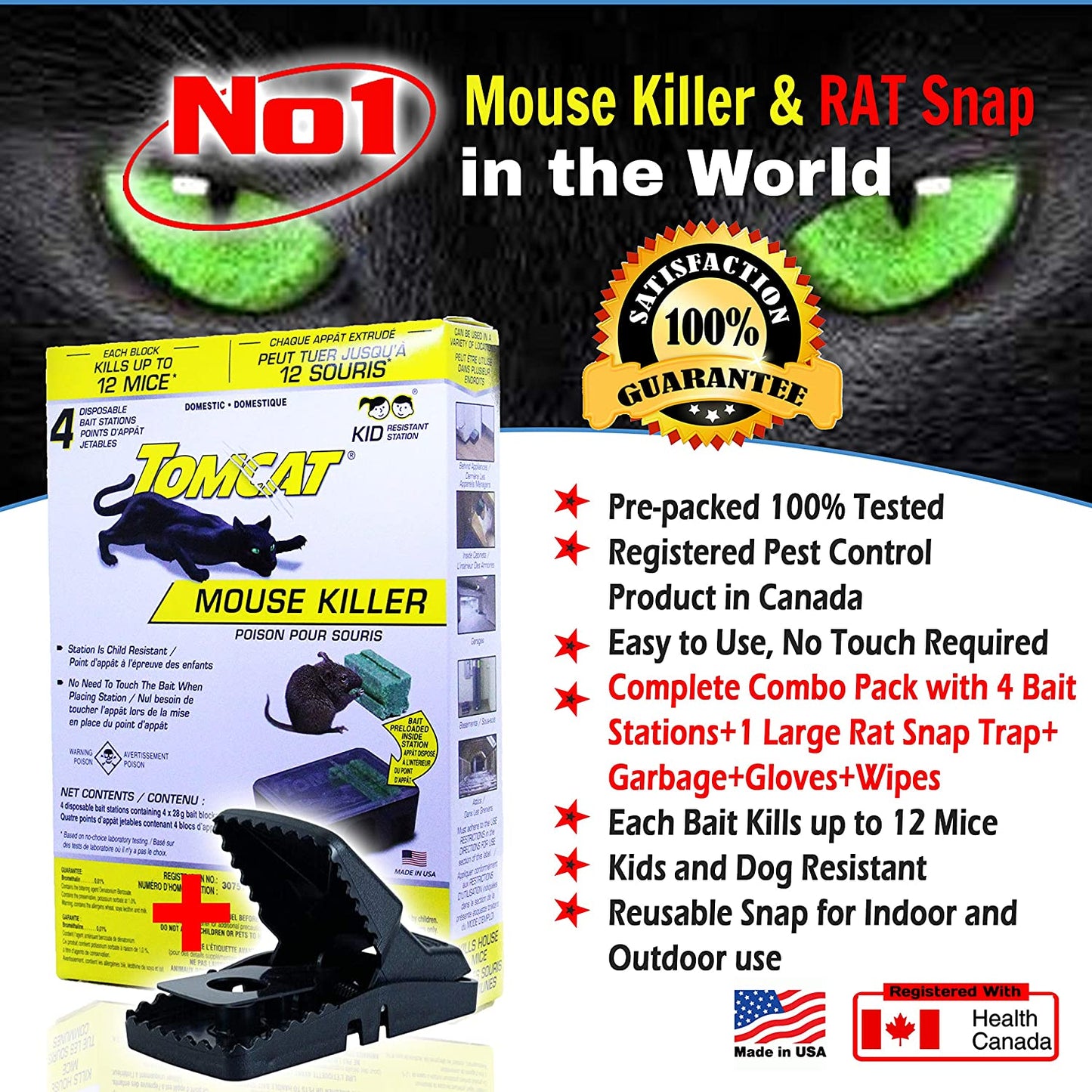 Mouse Rodent Rat Poison Trap Killer - Child and Dog Resistant - Disposable 4 pack stations - rodenticidecanada.comPestrodenticidecanada.com739601287847mouse - killer - disposable -