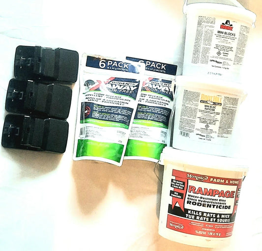 3 rat traps 2x 6pack rodents away 1 hombre 1.2kg pail 1 Boothill 1.2kg Rampage 128x15g - rodenticidecanada.comRodent Baitrodenticidecanada.com5298020739931VP - RATS