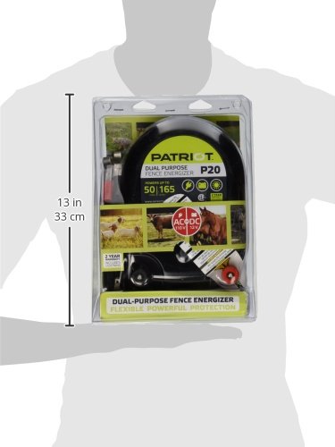 Patriot P20 Dual Purpose Electric Fence Energizer, 2.0 Joule