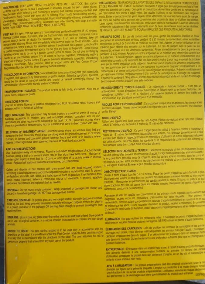 Tomcat Bait Station - Rat - Domestic - rodenticidecanada.combait stationrodenticidecanada.com6249123342251065 - 613