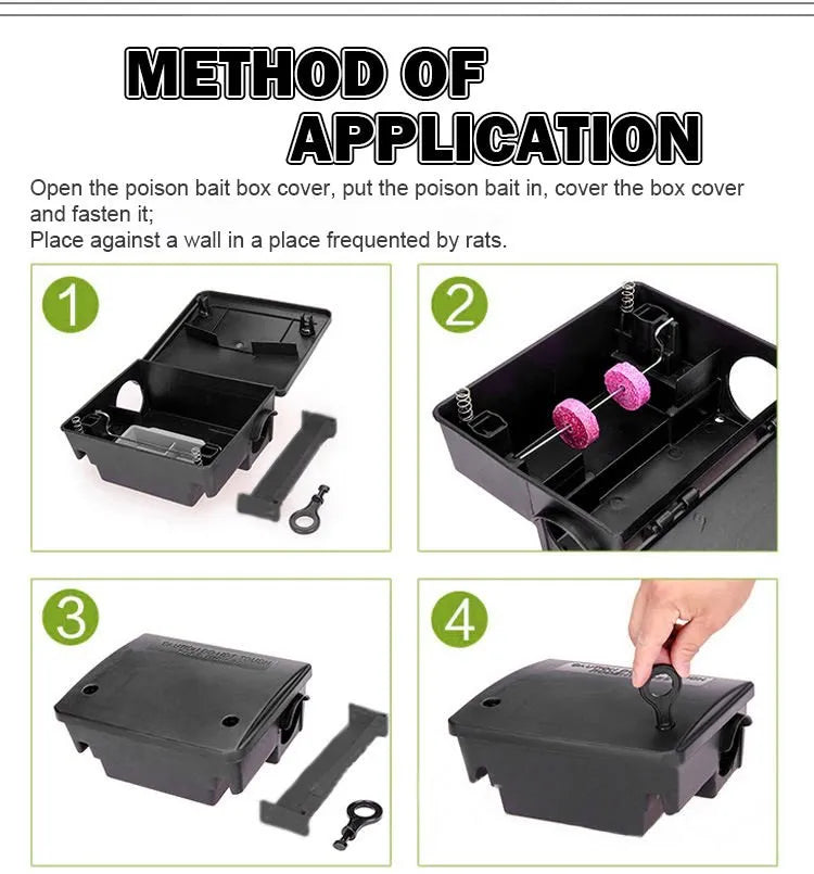 trap station black mouse control mice rodent bait station rat box bait station with key - rodenticidecanada.compestrodenticidecanada.com968922061600649905711