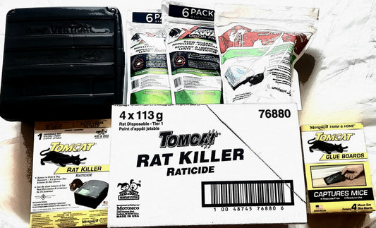 Rodent problem value pack rat mice rodent stations repellents and glue boards