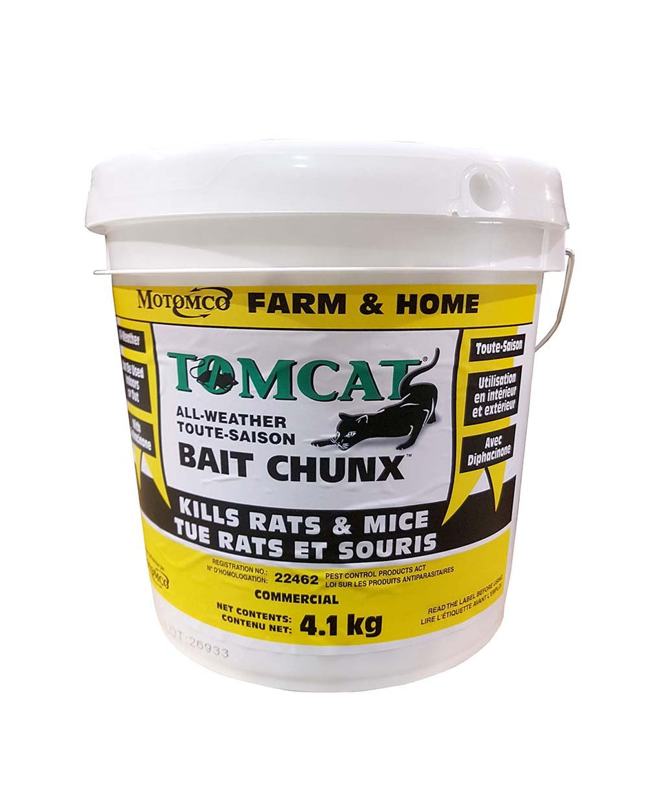 Rodenticide Canada Motomco Hawk Jaguar Tomcat rat bait chunks mice