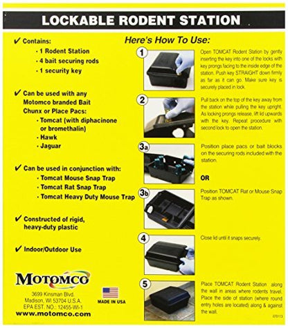 MOTOMCO Tomcat Mouse and Rat Rodent Station - rodenticidecanada.combait stationrodenticidecanada.com8509042496045Rat - station
