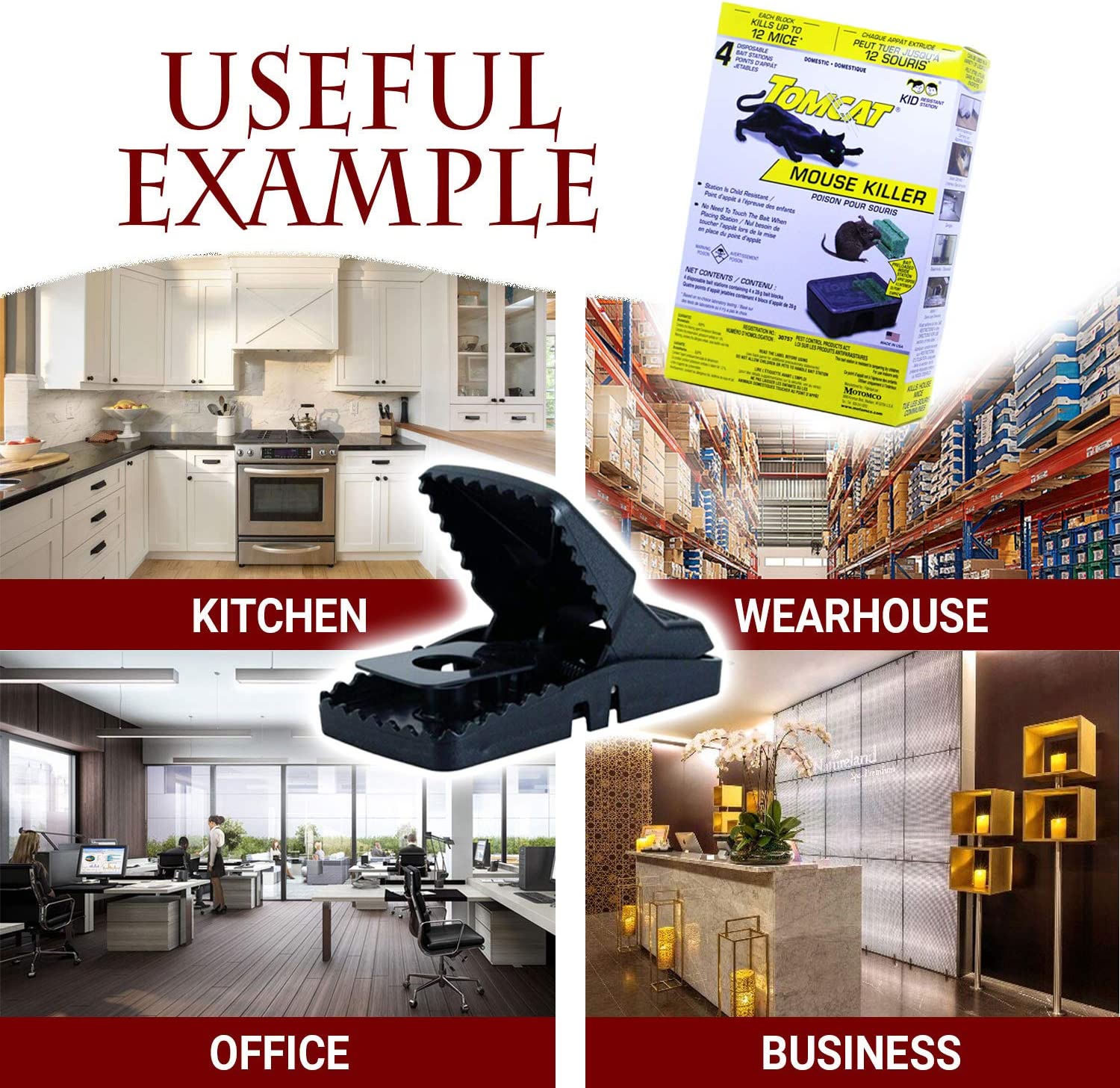 Mouse Rodent Rat Poison Trap Killer - Child and Dog Resistant - Disposable 4 pack stations - rodenticidecanada.comPestrodenticidecanada.com739601287847mouse - killer - disposable - 