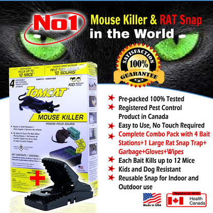Mouse Rodent Rat Poison Trap Killer - Child and Dog Resistant - Disposable 4 pack stations - rodenticidecanada.comPestrodenticidecanada.com739601287847mouse - killer - disposable - 